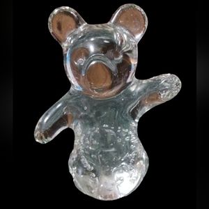 Rare Vintage Crystal Bear Figurine